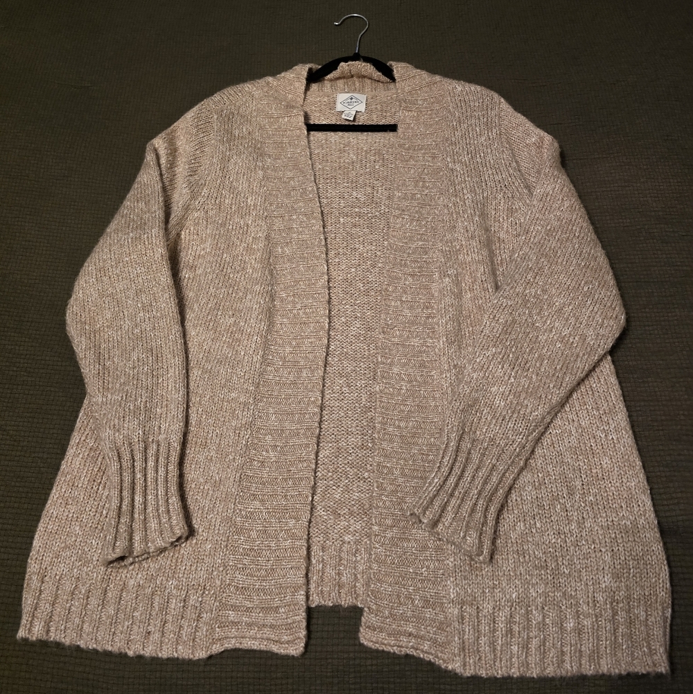 St. John's Bay Women's Tan Cardigan Sweater
